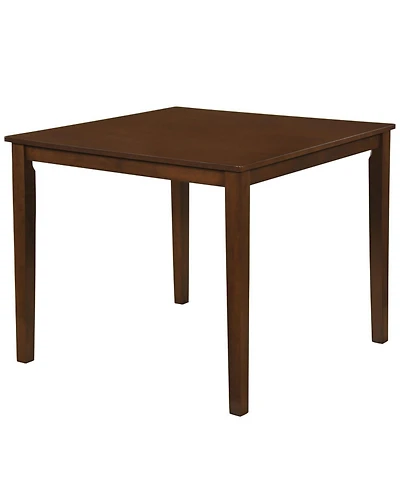 Sugift Farmhouse Square Dining Table for 4 with Solid Rubber Wood Frame and Reinforced Corners