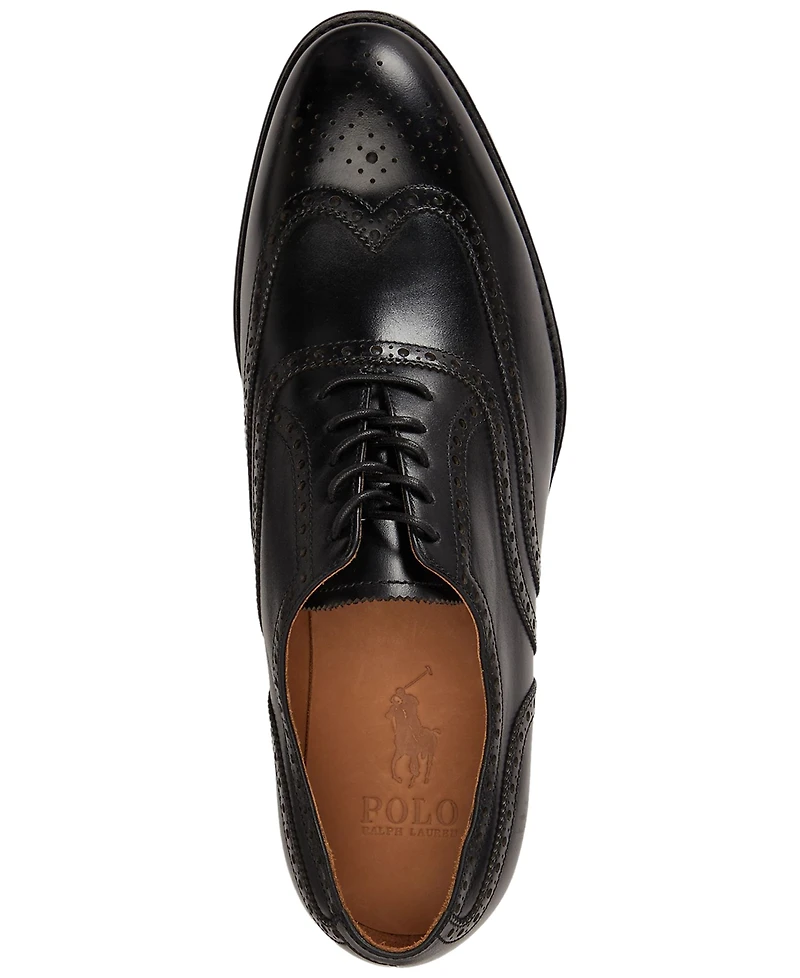 Polo Ralph Lauren Men's Leather Owen Wingtip Round-Toe Shoes