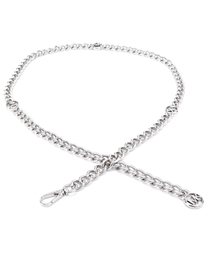 Michael Kors Women's Mk Logo Metal Chain Belt