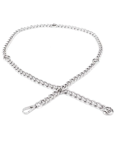 Michael Kors Women's Mk Logo Metal Chain Belt