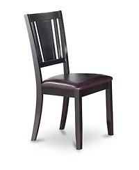 East West Furniture Dining Room Set Includes a Wooden Kitchen Table and 4 Faux Leather Dining Chairs with Panel Back