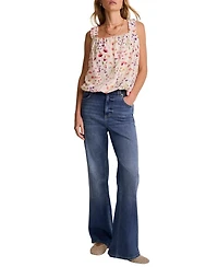 Mint Velvet Women's Sleeveless Square Neck Floral-Print Top