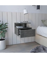 Flynama Floating Wall-Mounted Nightstand with Drawer and Open Shelves