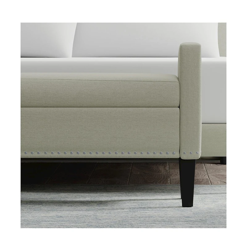 Glenwillow Home Storage Bench with Nailhead Trim