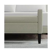 Glenwillow Home Storage Bench with Nailhead Trim