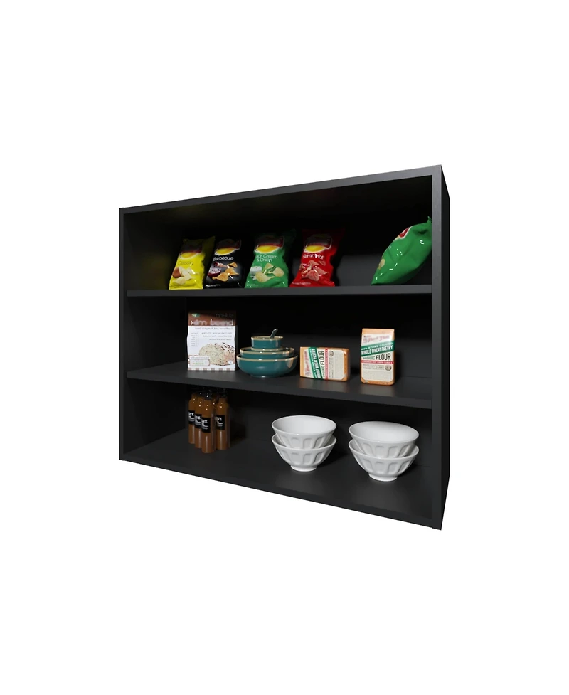 Fm Furniture Chinle Wall Cabinet Melamine with Open Storage