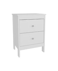 Flynama 2-Drawer Modern Nightstand, Engineered Wood