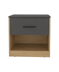 Flynama Matt Nightstand with Drawer and Open Shelf