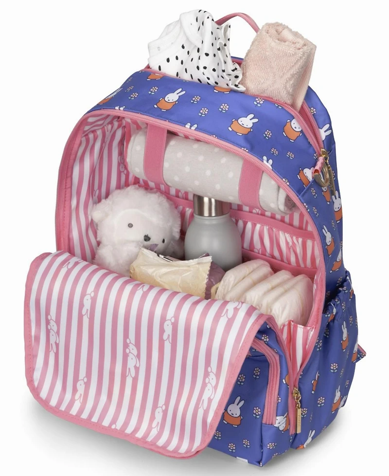 JuJuBe Girls' Miffy Be Light in Flower Diaper Backpack