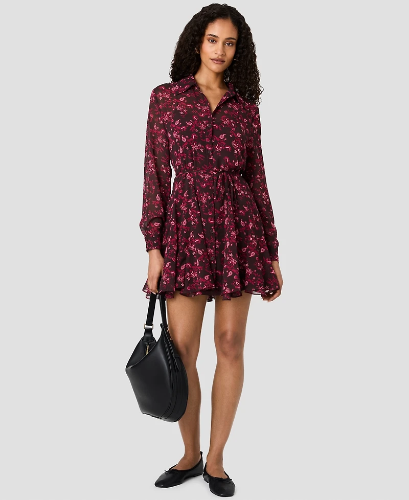 French Connection Women's Marina Aurora Floral Long-Sleeve Mini Dress