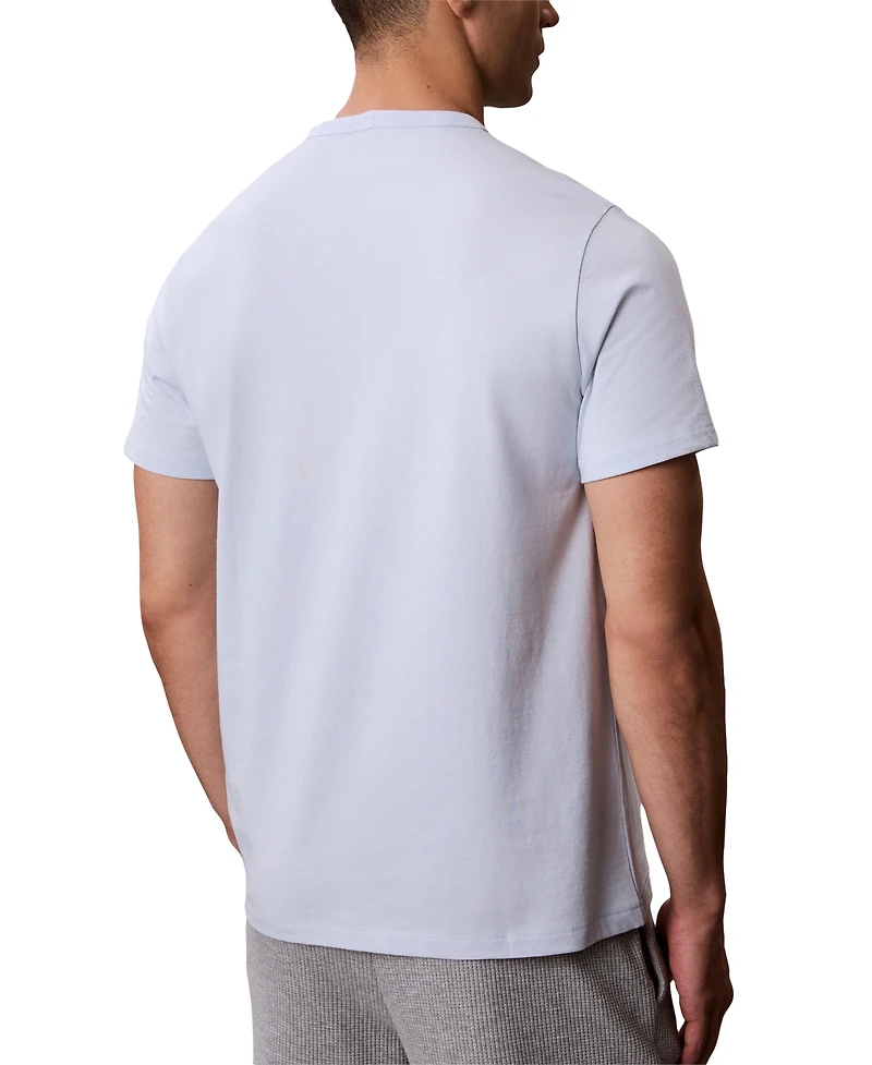 Calvin Klein Men's Poplin Script Crewneck Pajama T-Shirt