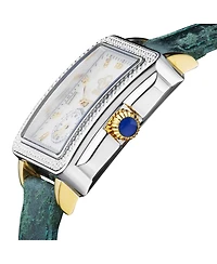 GV2 by Gevril Women's Bari Tortoise Swiss Quartz Italian Leather Strap Diamond Watch