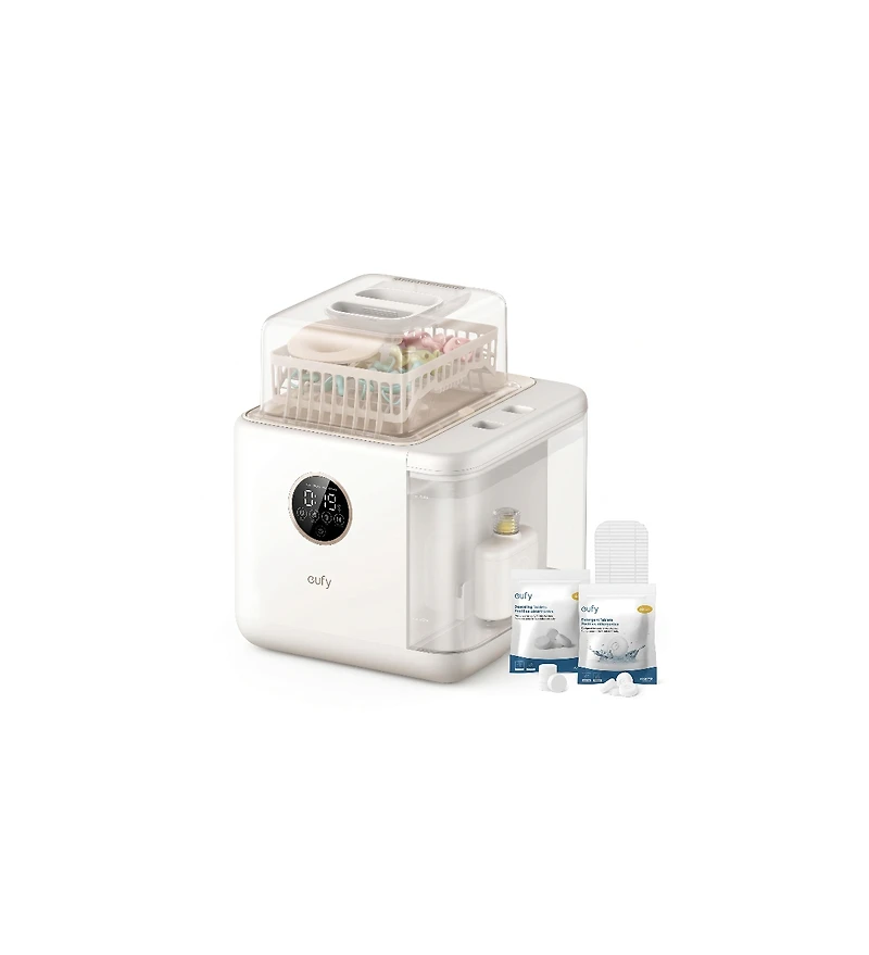 eufy S1 pro Baby Bottle Washer,Sterilizer and Dryer with half-year Cleaning Kit. Built-in Water Softener,Large Capacity