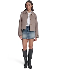Levi's Women's Wool-Blend Shacket L02 Cropped Button-Front Jacket