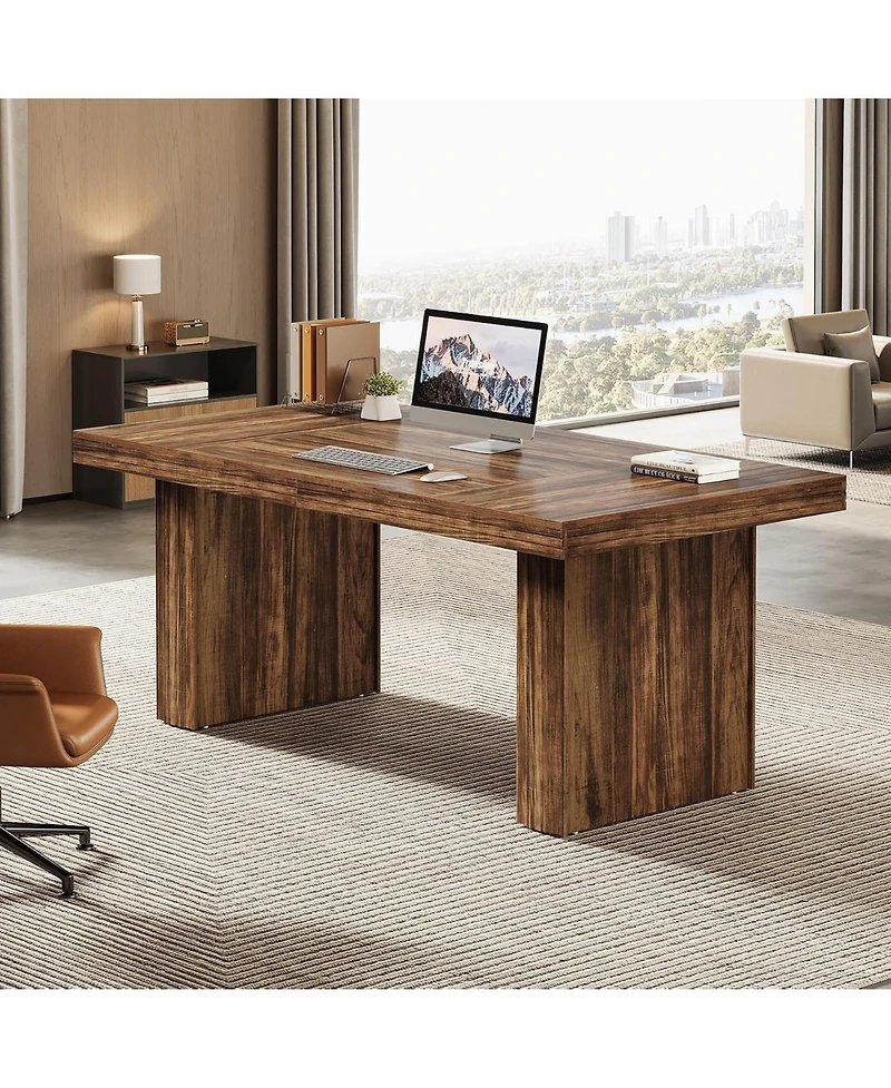 Tribesigns 63" Office Desk, Modern Home Office Computer Desk,Writing