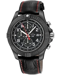 GV2 by Gevril Men's Swiss Made T38 Swiss Quartz Italian Leather Strap Watch