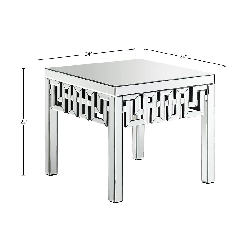 Meridian Furniture Aria Mirrored End Table