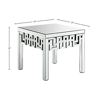 Meridian Furniture Aria Mirrored End Table