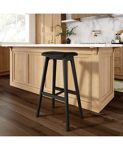 Plank+Beam Beryl Upholstered Bar Height Stool Pu Leather