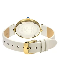 GV2 by Gevril Women's Piazza Navona Swiss Quartz Italian Leather Strap Diamond Watch