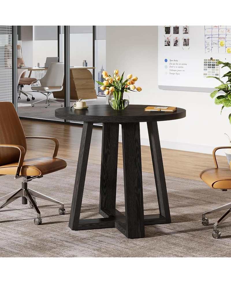 Tribesigns 31.5" Round Conference Table for 2-4