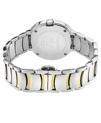 GV2 by Gevril Women's Amalfi Swiss Quartz Two tone Ipyg/Ss Stainless Steel Bracelet Diamond Watch