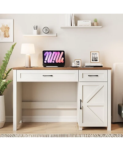 Vabches Workstation Computer Desk for Study and Home Office, 47" Executive Desk