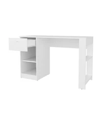 Fm Furniture Sun City Computer Desk with a Drawer and Open Storage