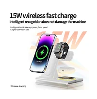 Artudatech 4-in-1 Foldable Charging Station with 15W Fast Charging and Night Light
