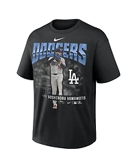 Nike Men's Yoshinobu Yamamoto Black Los Angeles Dodgers Enlarged Player Graphic Max90 Heavyweight T-Shirt