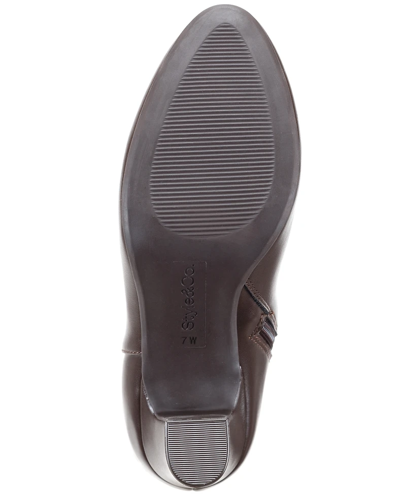 Style & Co Women's Mollyy Stretch Full-Zip Extra Wide Calf Tall Boots, Macy's Exclusive