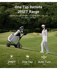 Navee Birdie 3 Electric Golf Push Cart, 36 Hole Max Range, Dual Motor Assist, 9 Speeds, Remote Control, Foldable