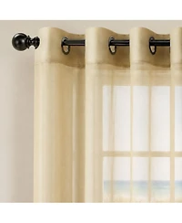 GoodGram Basic Home Grommet Top Single Sheer Window Curtain Panel - 52 in. W x 63 L, Spice