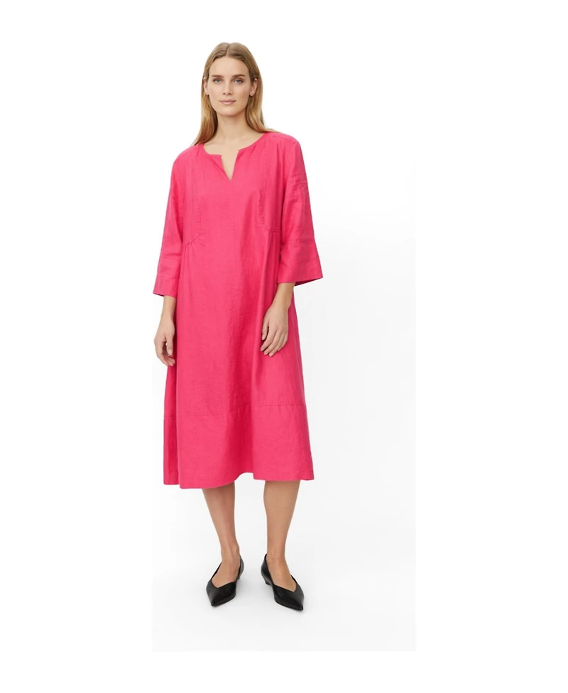 Masai Copenhagen Women's MaNasya V-Neck Linen Midi Dress