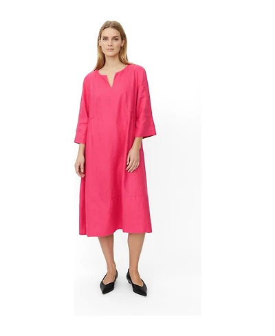 Masai Copenhagen Women's MaNasya V-Neck Linen Midi Dress