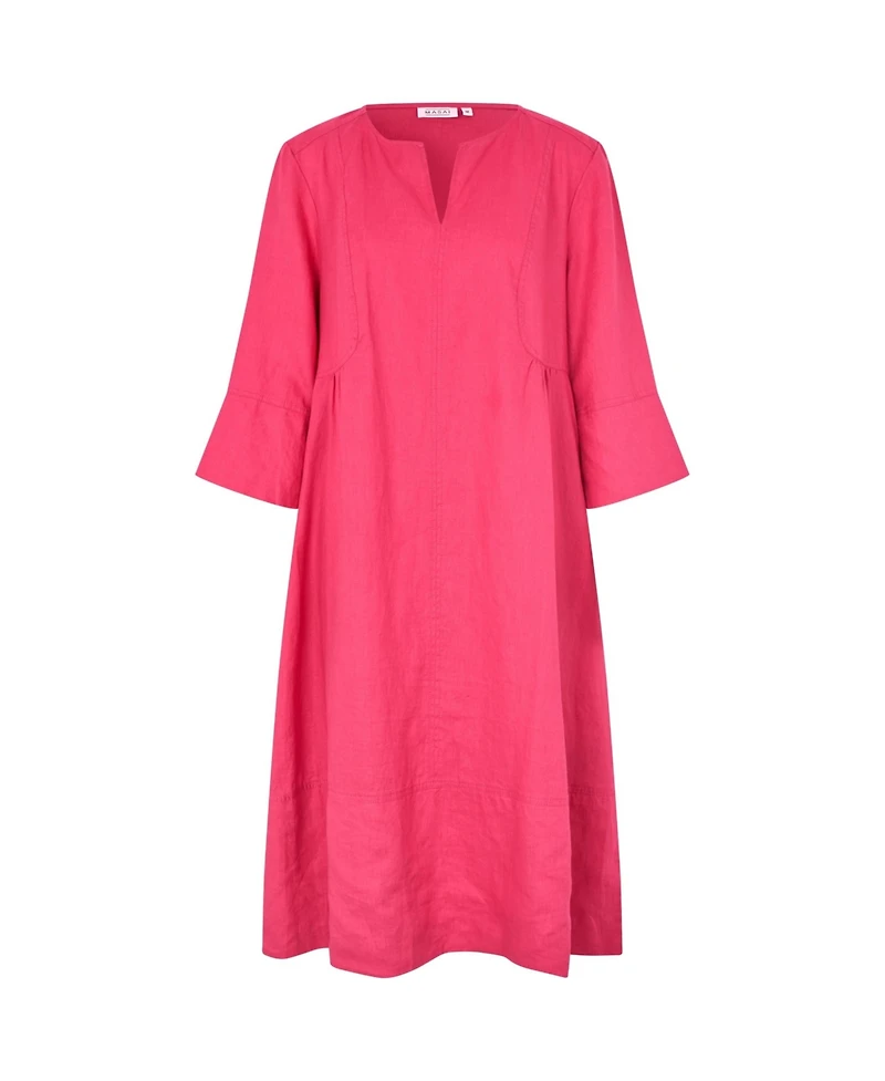 Masai Copenhagen Women's MaNasya V-Neck Linen Midi Dress