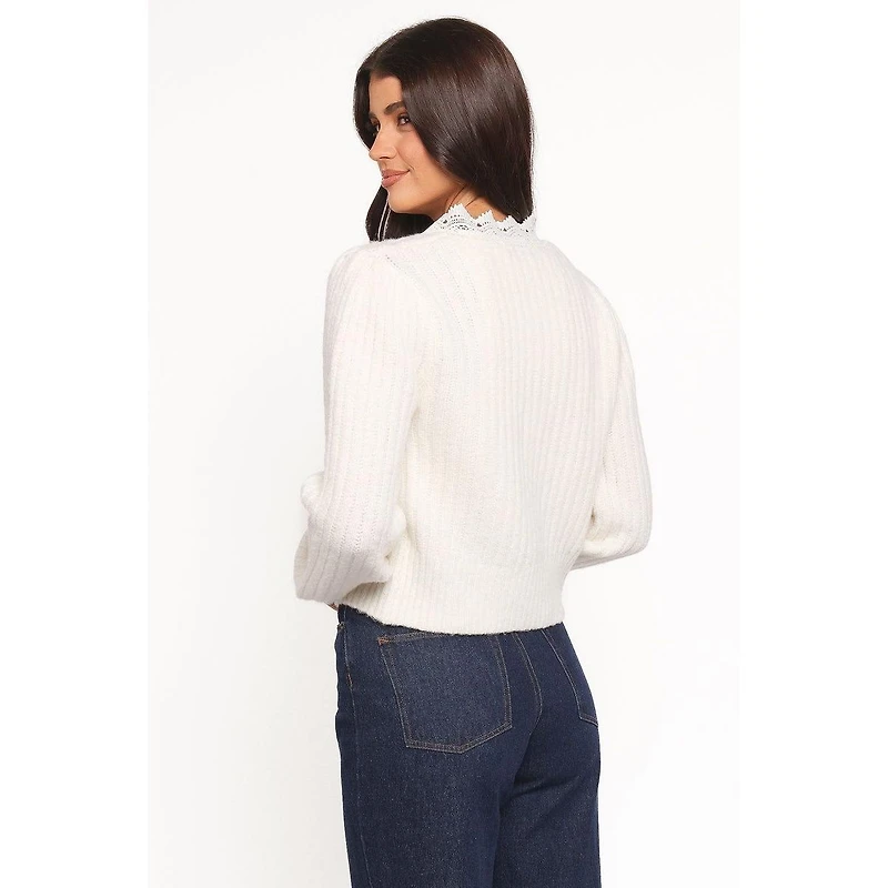 Petal and Pup Women's Silvie Lace Front-Tie Cardigan