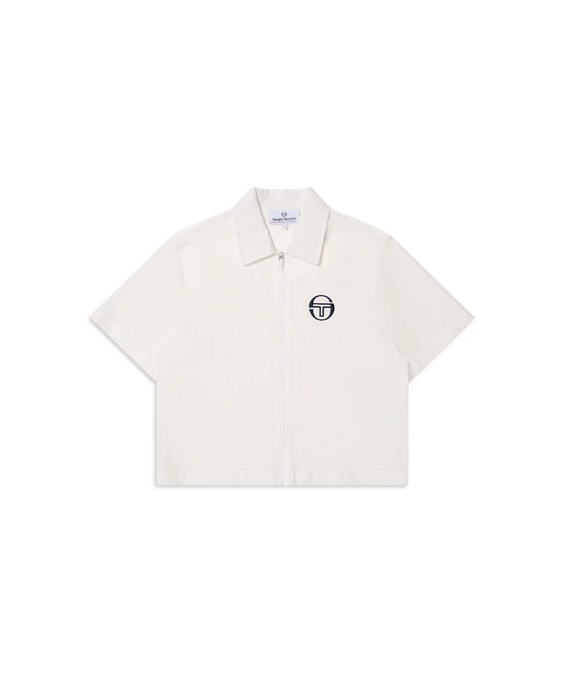 Sergio Tacchini Women's Piano Cabana Short-Sleeve Full-Zip Top