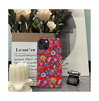Lisen 2-Layer Durable Phone Case Compatible with Apple iPhone 16 Folk Bloom