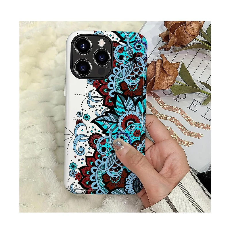 Lisen Dual-Layer Protective Military-Grade Phone Case Compatible with Apple iPhone 15 Pro