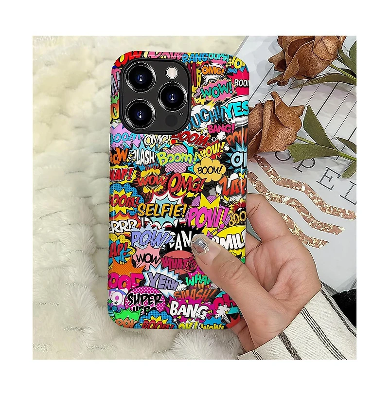 Lisen Comic Boom 2-Layer Anti-Slip Grip Phone Case Compatible with Apple iPhone 14 Pro Max