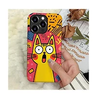 Lisen 2-Layer Shockproof Surprised Cat Phone Case for Apple iPhone 16 Pro Max