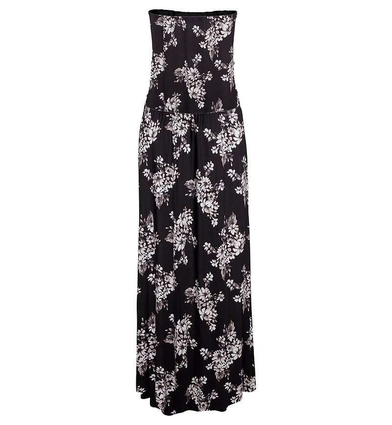 Lascana Women's Strapless Ruched Maxi Dress