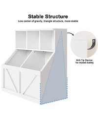 2 Set of Kids Bookshelf and Toy Storage Organizer, Nursery and Playroom, Children s Bookcase with Cabinet, Versatile for Home, School and Daycare Use