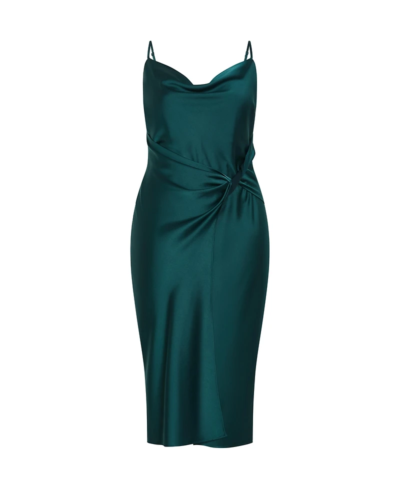City Chic Plus Adelina Twist Slip Dress