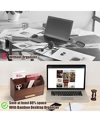 Danrong Desk Organizer With Drawer Pen Holder Mail Sorter For Home Office School