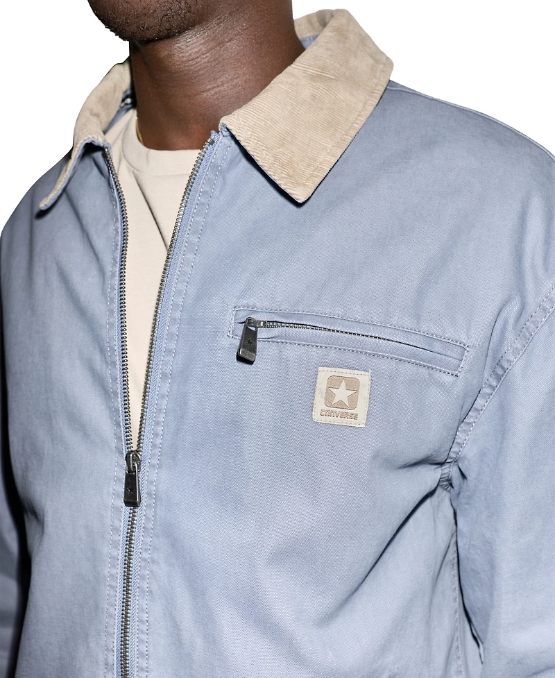 Converse Men's Framework Corduroy Collar Front Zip Jacket