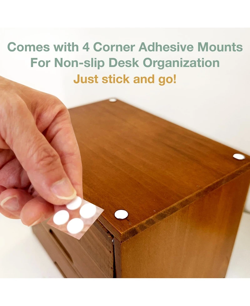 Danrong Stackable 3 Drawer Modern Wood Desktop Storage Organizer