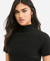 Bar Iii Women's Mock Neck Short-Sleeve Sweater, Macy's Exclusive