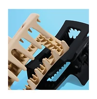 Gimme Beauty Rectangle Extra Grip Claw Clip Double Teeth Accessory Set Perfect for Medium Hair 2 Pack
